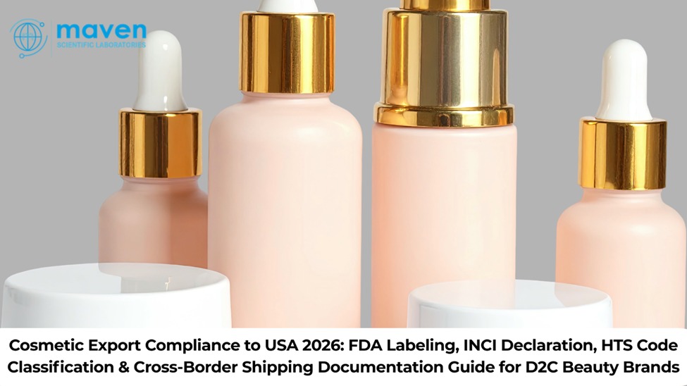 Cosmetic Export Compliance To USA 2026: FDA Labeling, INCI Declaration, HTS Code Classification & Cross-Border Shipping Documentation Guide For D2C Beauty Brands