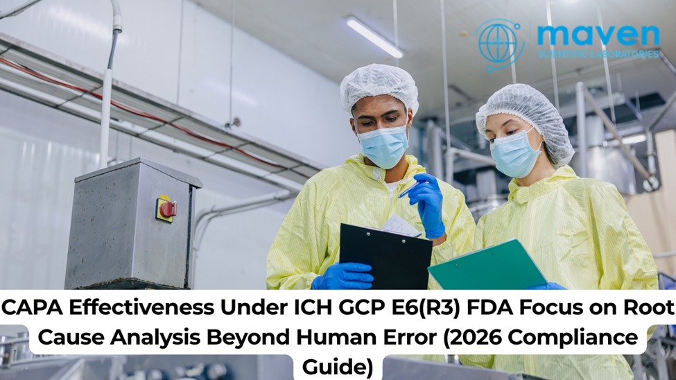 CAPA Effectiveness Under ICH GCP E6(R3): FDA Focus On Root Cause Analysis Beyond Human Error (2026 Compliance Guide)